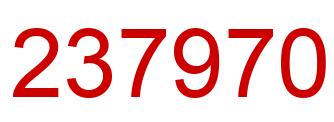 Number 237970 red image