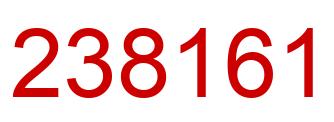 Number 238161 red image