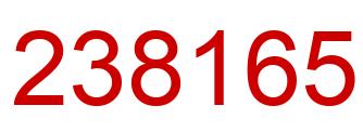 Number 238165 red image