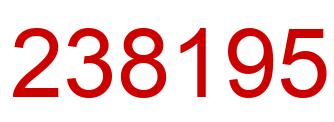 Number 238195 red image