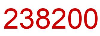 Number 238200 red image