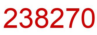 Number 238270 red image