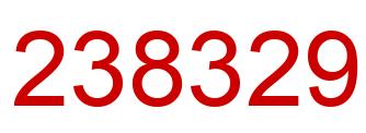 Number 238329 red image