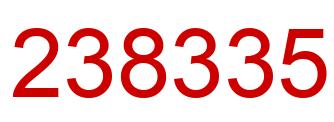 Number 238335 red image