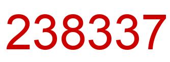 Number 238337 red image