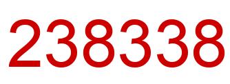 Number 238338 red image