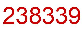 Number 238339 red image