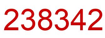Number 238342 red image