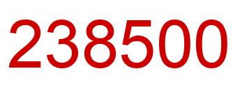 Number 238500 red image