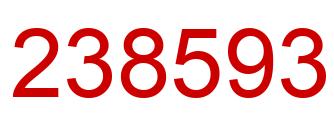 Number 238593 red image