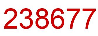 Number 238677 red image