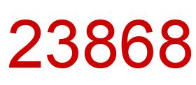 Number 23868 red image