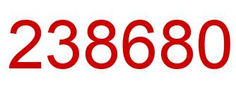 Number 238680 red image