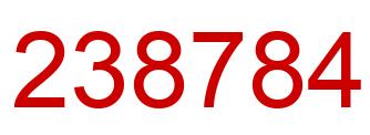 Number 238784 red image