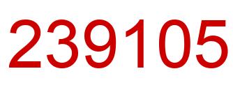 Number 239105 red image