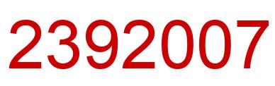 Number 2392007 red image