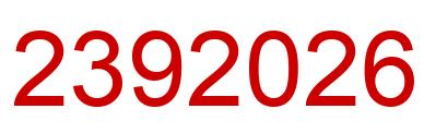 Número 2392026 imagen rojo