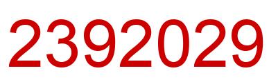 Number 2392029 red image