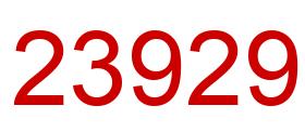 Número 23929 imagen rojo