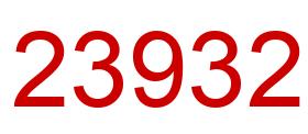 Número 23932 imagen rojo