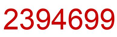 Number 2394699 red image