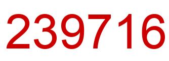 Number 239716 red image
