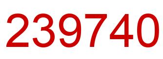 Number 239740 red image