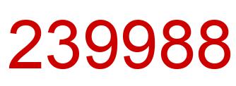 Number 239988 red image