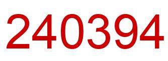 Número 240394 imagen rojo