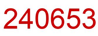 Number 240653 red image