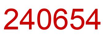 Number 240654 red image