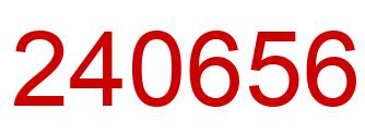 Number 240656 red image