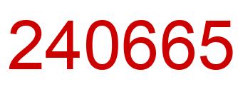 Number 240665 red image