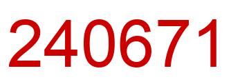 Number 240671 red image
