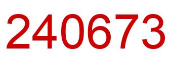 Number 240673 red image