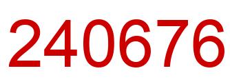 Number 240676 red image