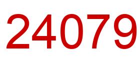 Number 24079 red image