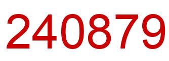 Number 240879 red image