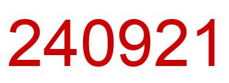 Number 240921 red image