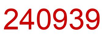 Number 240939 red image
