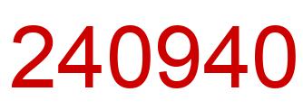Number 240940 red image