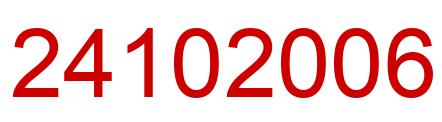 Number 24102006 red image