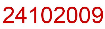 Number 24102009 red image