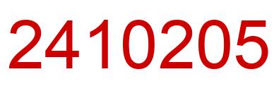 Number 2410205 red image