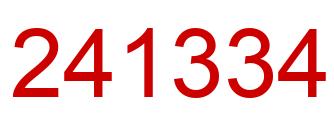Number 241334 red image