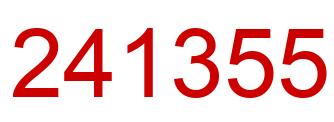 Number 241355 red image