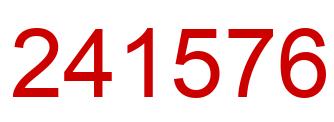Number 241576 red image