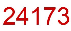 Número 24173 imagen rojo