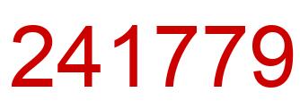 Number 241779 red image