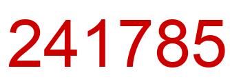 Number 241785 red image
